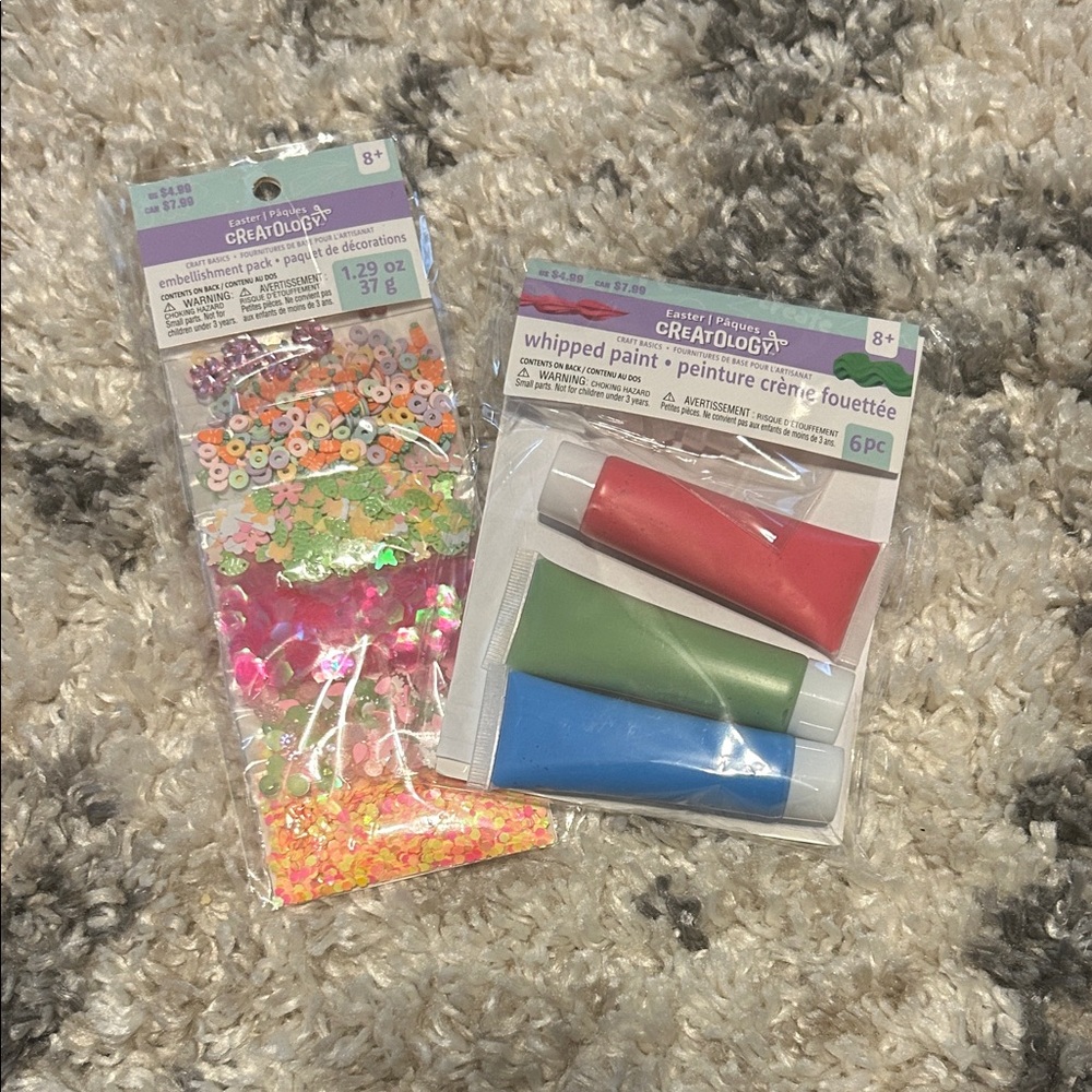 Creatology Whipped Paint & Embellishment Craft Pack - Red, Green, Blue